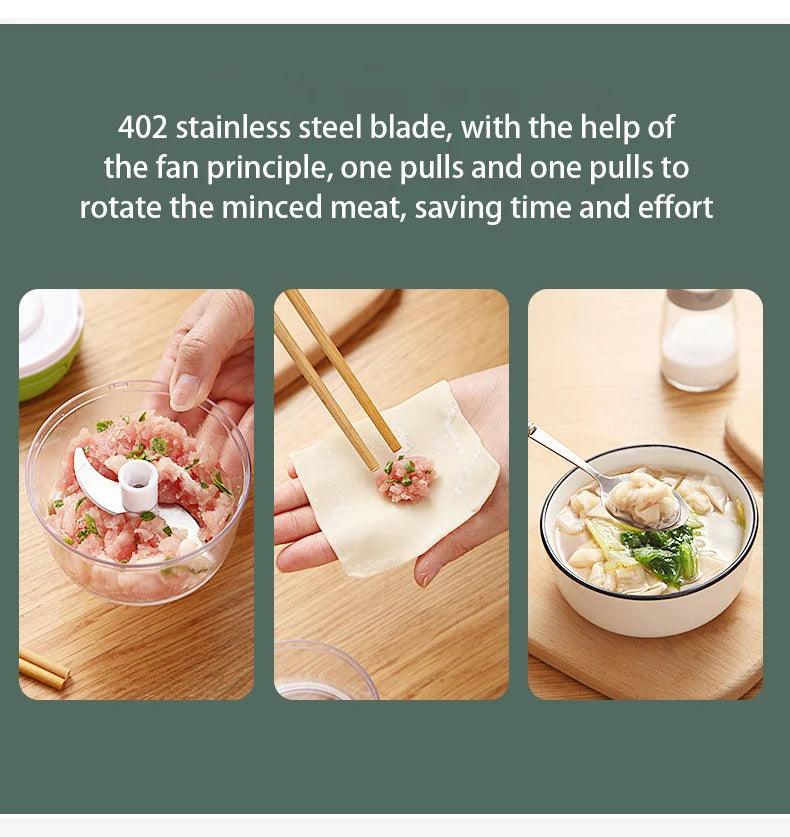 Tritatutto Manuale Multifunzione - Tritacarne Verdure e Aglio per Cucina