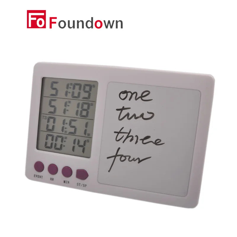 Timer da Cucina Digitale 4 Canali LCD - Conto alla Rovescia e Progressivo Smart