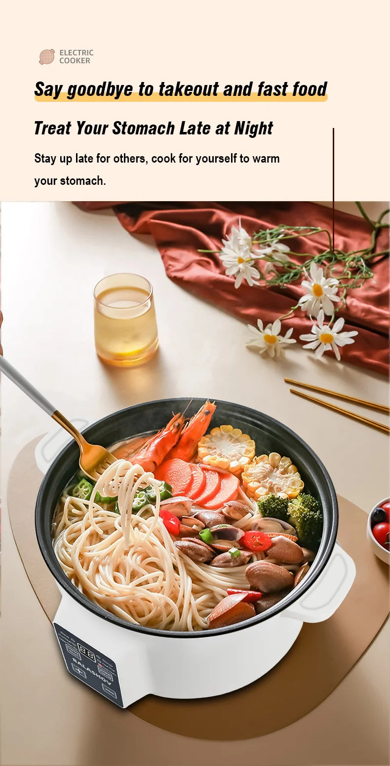 Pentola Elettrica Multifunzione 3.5L 220V - Cuoci Riso Antiaderente Smart