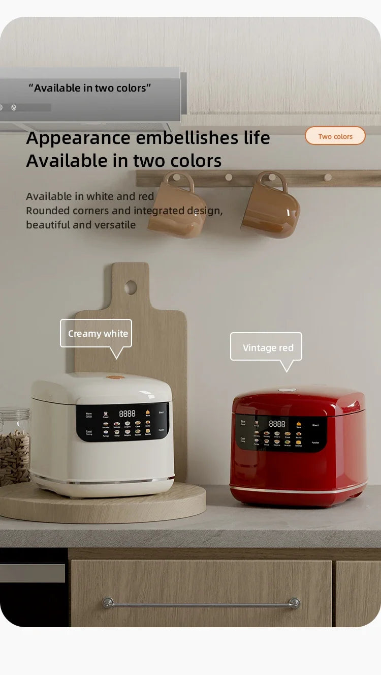 Cuoci Riso Elettrico Multifunzione 2L 220V - Pentola Antiaderente Smart per 1-3 Persone