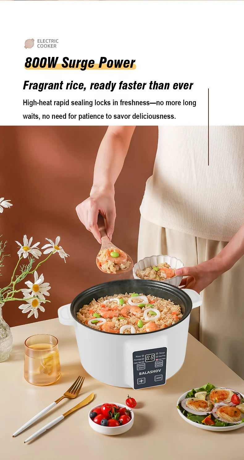 Pentola Elettrica Multifunzione 3.5L 220V - Cuoci Riso Antiaderente Smart