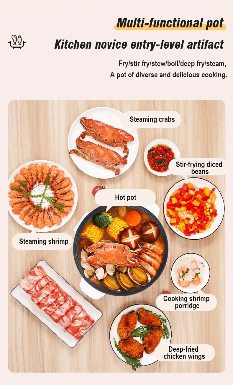 Pentola Elettrica Multifunzione 3.5L 220V - Cuoci Riso Antiaderente Smart