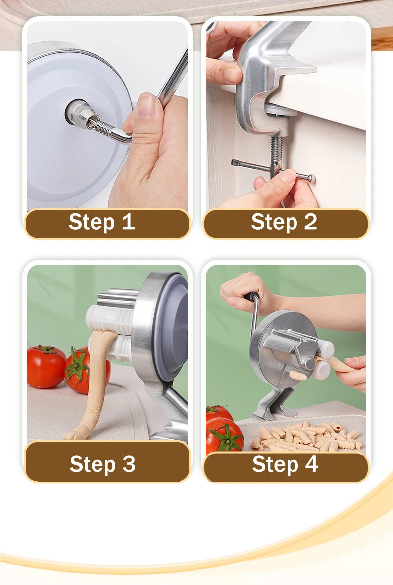 Macchina per Cavatelli e Gnocchi Pizzathome - Rulli Facili da Pulire per Pasta Fatta in Casa