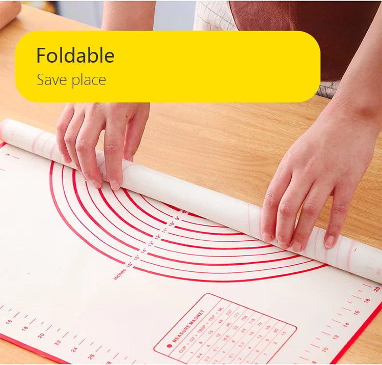 Tappetino in Silicone per Impastare - Antiaderente per Pizza, Torte e Pasticceria