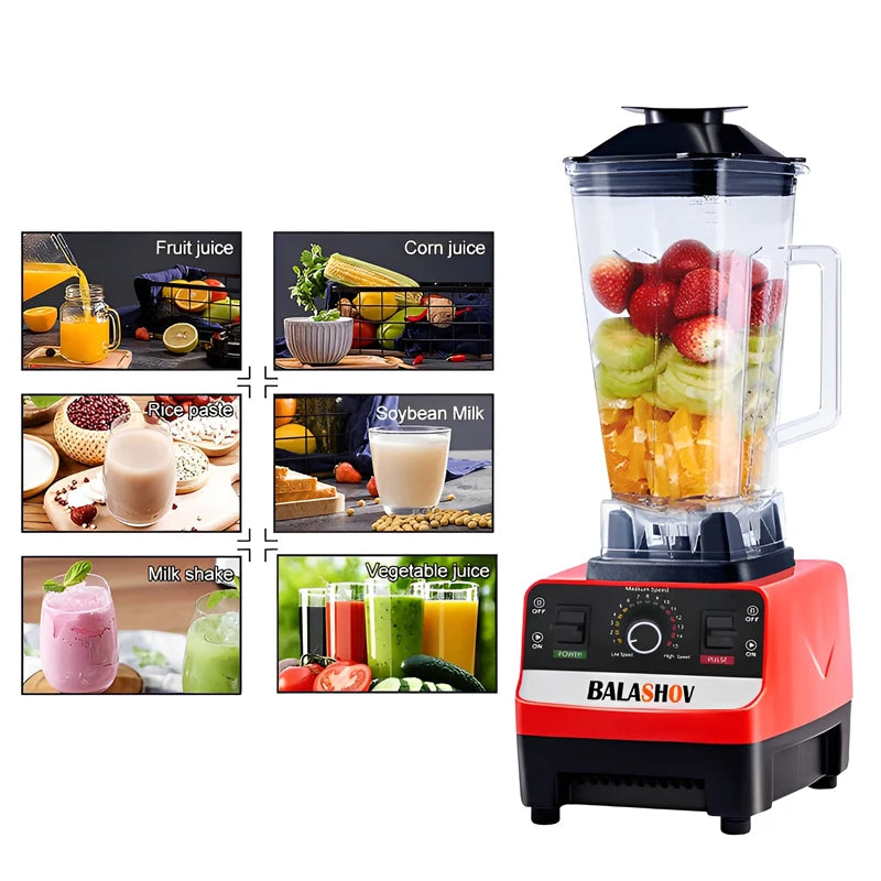 Frullatore Professionale 2000W - Mixer Commerciale per Smoothie e Ghiaccio BPA Free