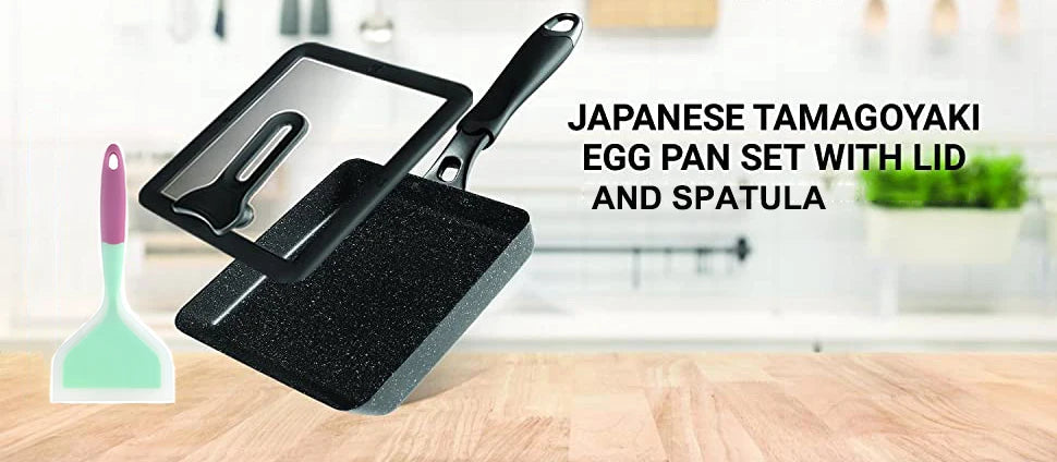 Padella Giapponese Tamagoyaki Antiaderente - Rettangolare per Omelette e Frittate