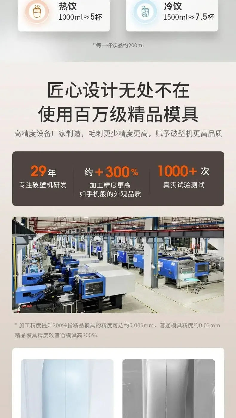 Frullatore Joyoung Multifunzione 1.5L - Riscaldamento Automatico per Latte di Soia e Succhi