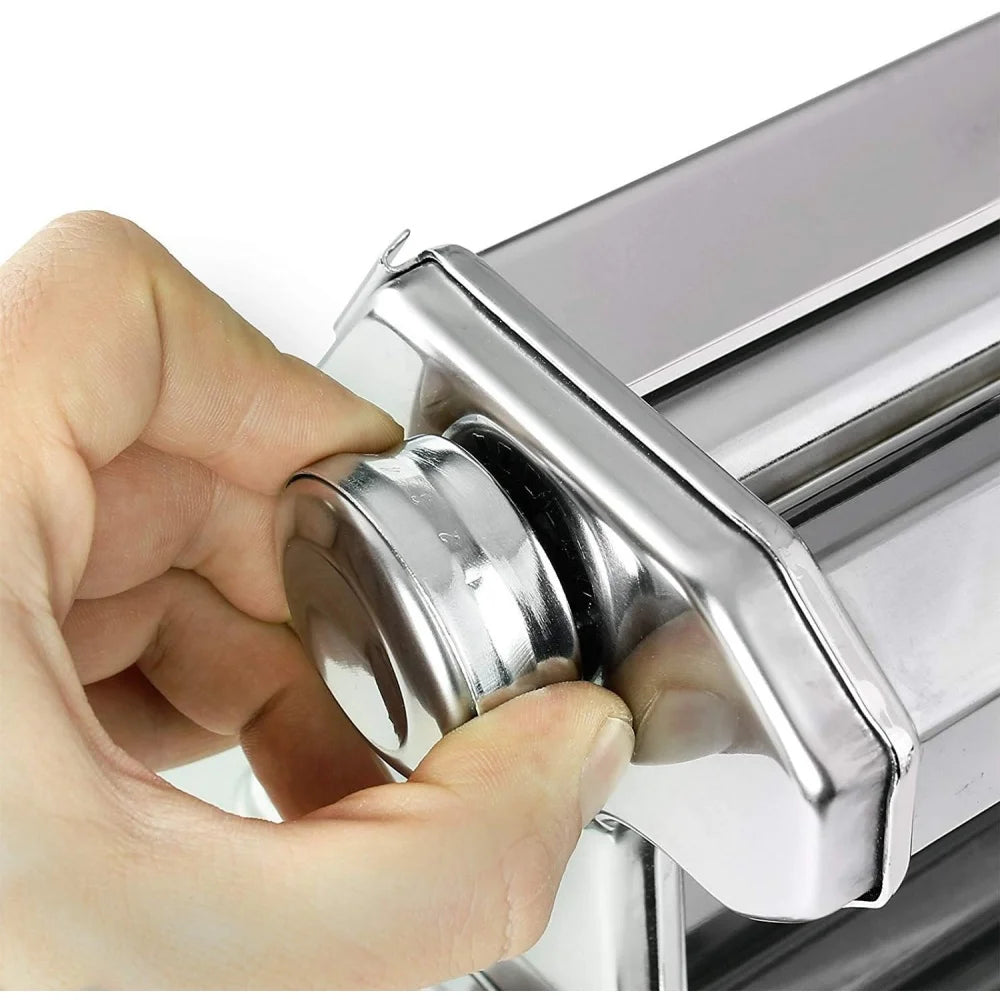 Macchina per Pasta Manuale con 7 Spessori Regolabili - Per Spaghetti, Fettuccine, Lasagne