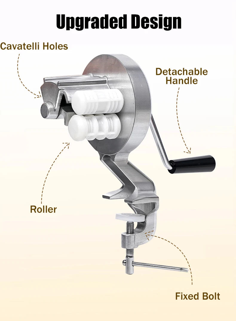 Macchina per Cavatelli e Gnocchi Pizzathome - Rulli Facili da Pulire per Pasta Fatta in Casa