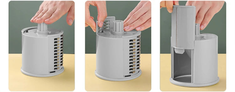 Grattugia Formaggio Rotante 6 in 1 - Affettaverdure Mandolina con Manovella