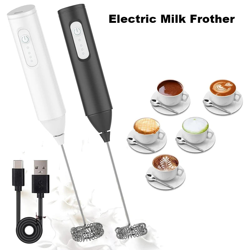 Montalatte Elettrico Cordless USB - 3 Velocità per Cappuccino e Caffè