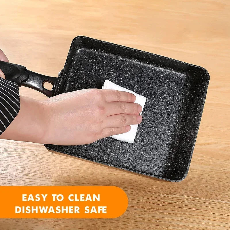 Padella Giapponese Tamagoyaki Antiaderente - Rettangolare per Omelette e Frittate