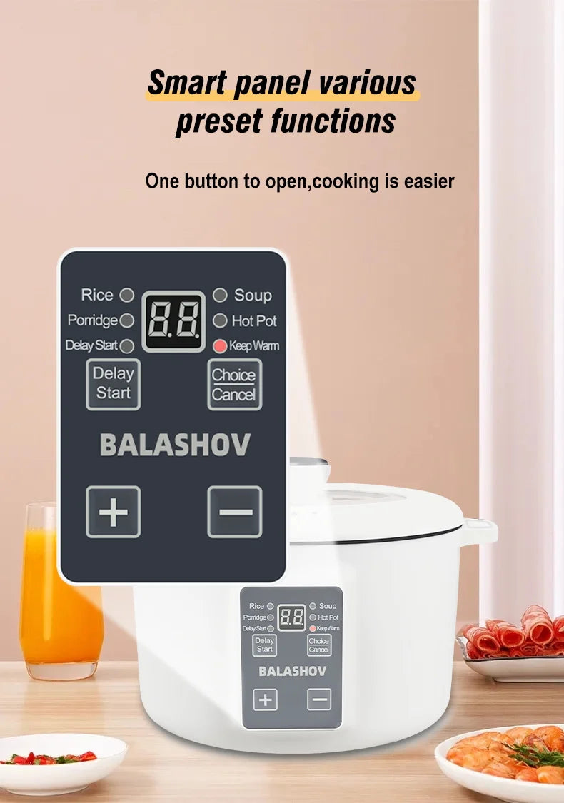 Pentola Elettrica Multifunzione 3.5L 220V - Cuoci Riso Antiaderente Smart