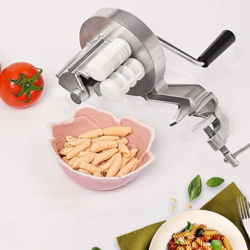 Macchina per Cavatelli Manuale Portatile - Macchina Pasta Maccheroni con Manovella Ergonomica