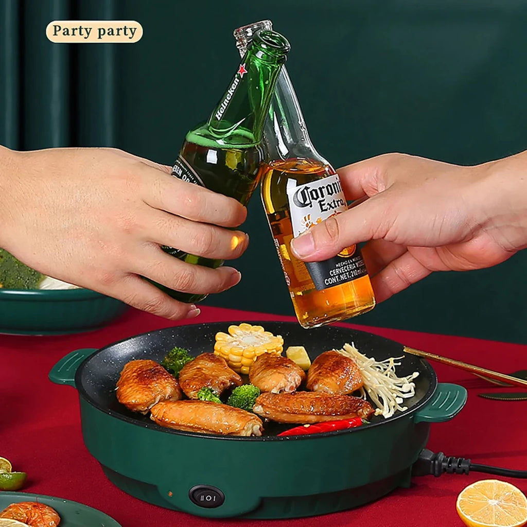 Piastra Elettrica Multifunzione 220V - Griglia Antiaderente per Barbecue e Cottura