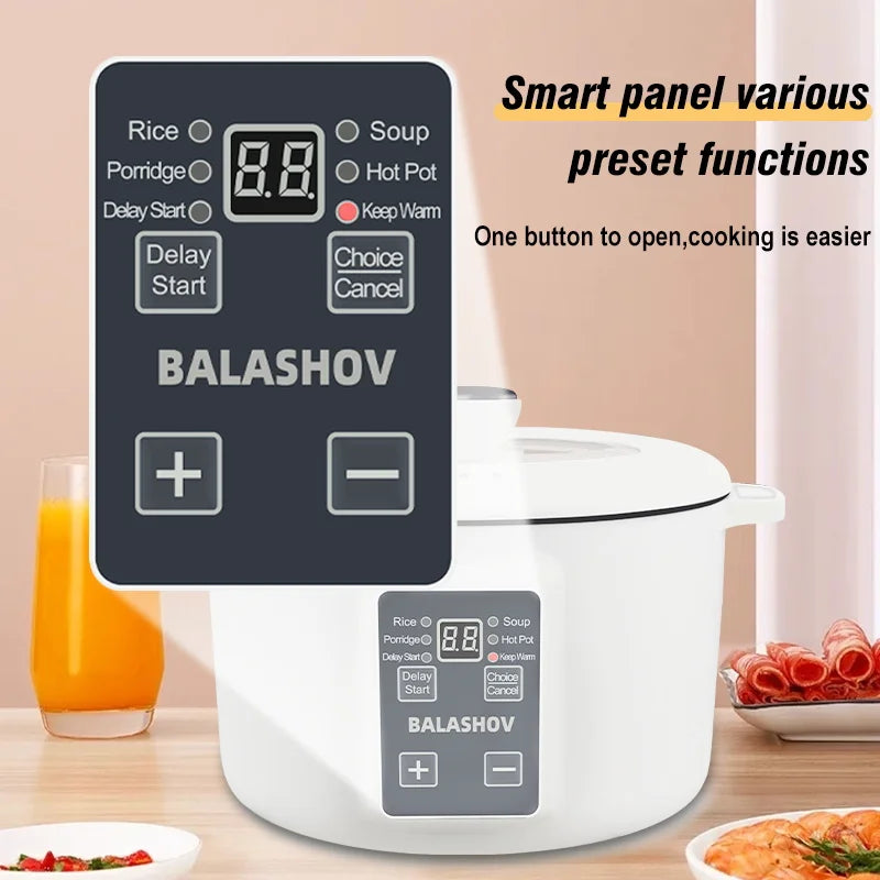 Pentola Elettrica Multifunzione 3.5L 220V - Cuoci Riso Antiaderente Smart