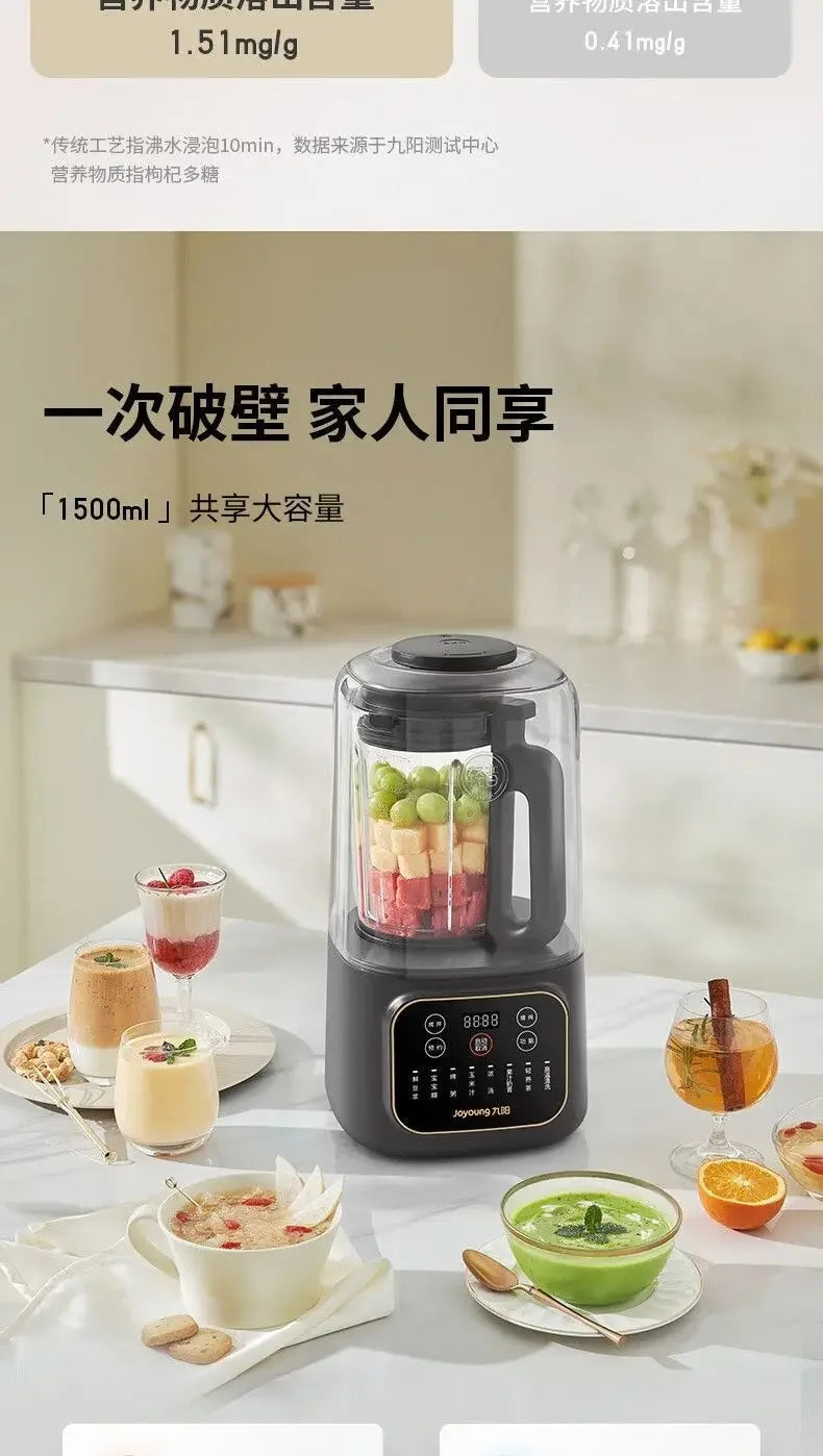 Frullatore Joyoung Multifunzione 1.5L - Riscaldamento Automatico per Latte di Soia e Succhi