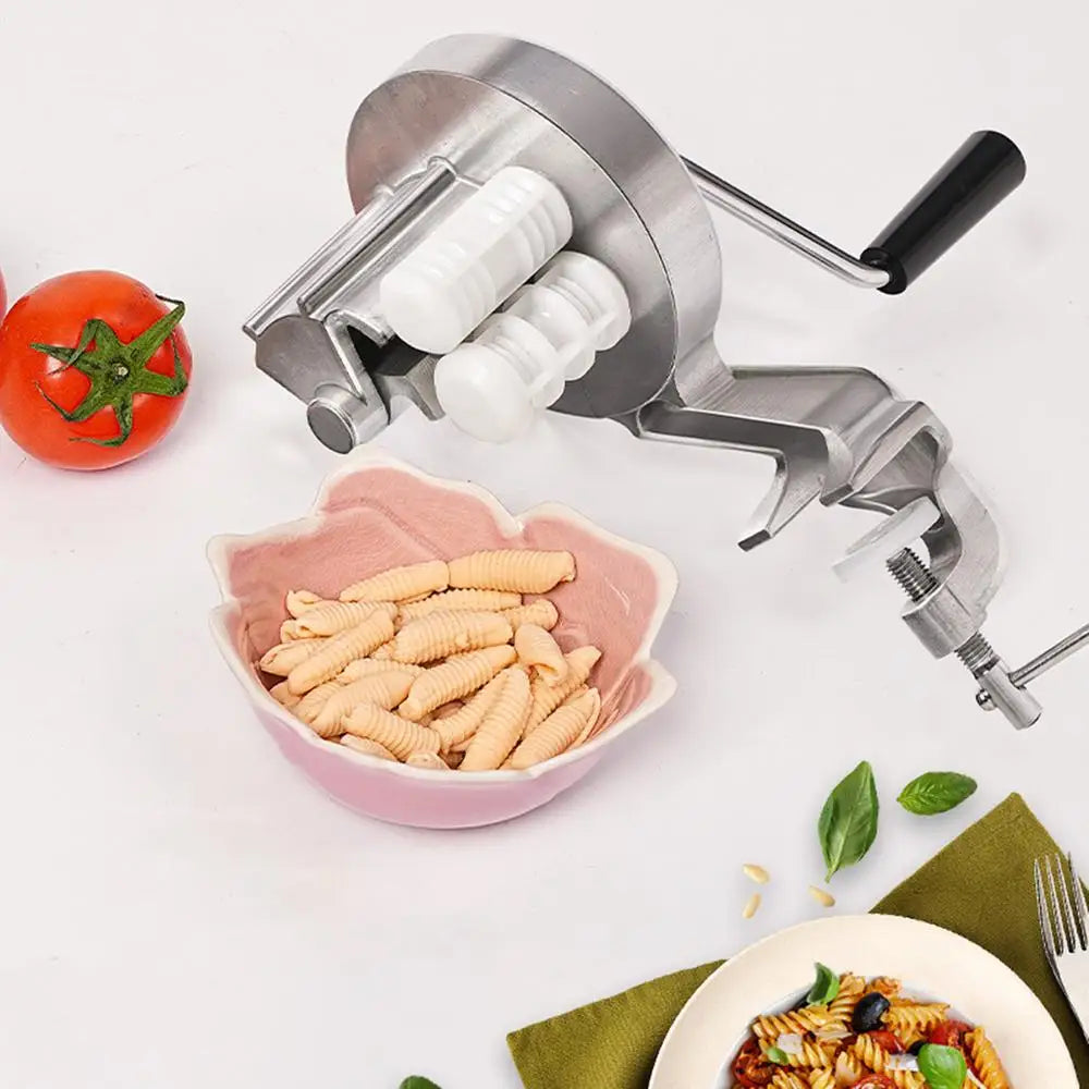 Macchina per Cavatelli Manuale Portatile - Macchina Pasta Maccheroni con Manovella Ergonomica