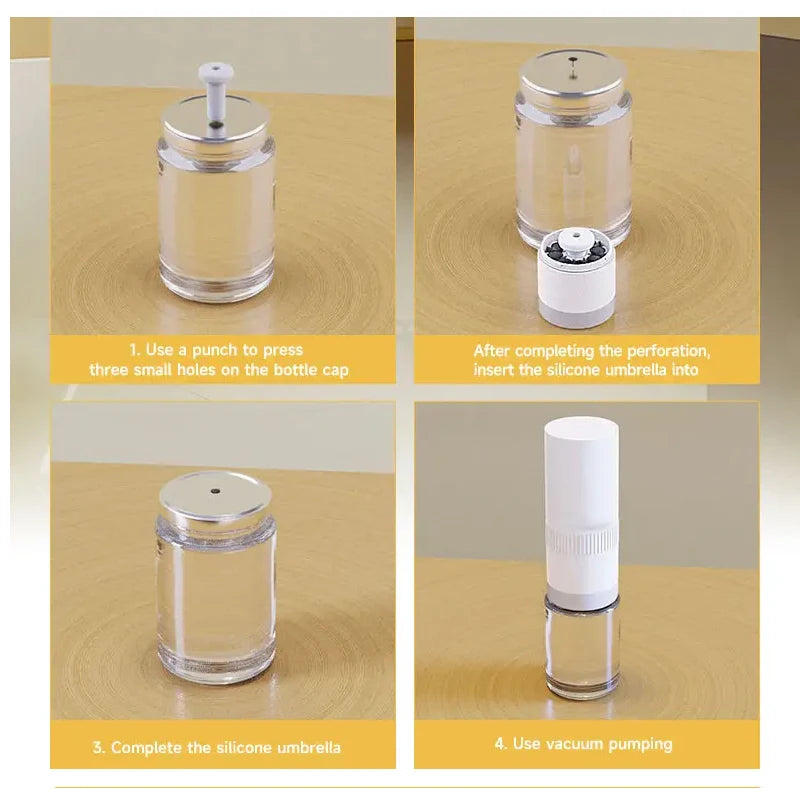 Pompa Sottovuoto Wireless per Barattoli Mason Jar - Sigillatore Manuale per Conserve