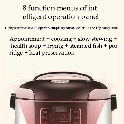 Cuoci Riso Portatile per Auto 2L - Pentola Elettrica Multifunzione 12V/24V