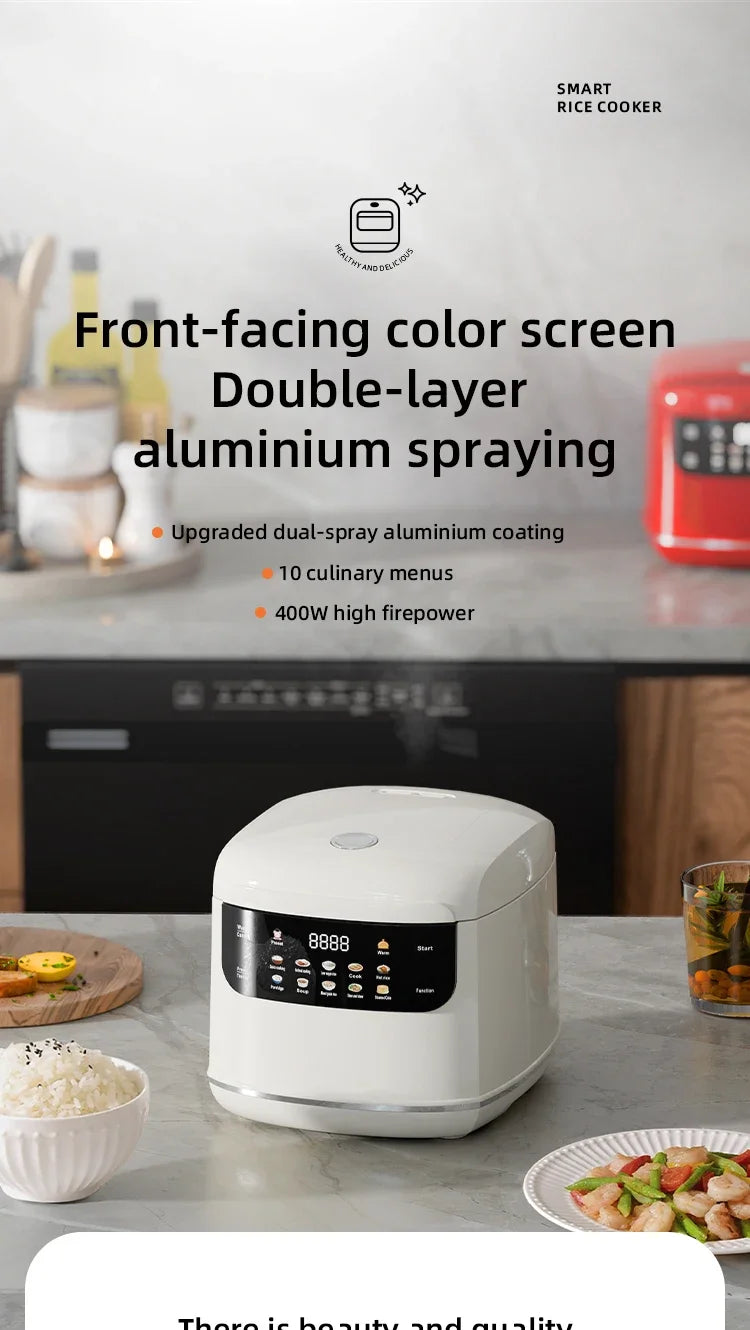 Cuoci Riso Elettrico Multifunzione 2L 220V - Pentola Antiaderente Smart per 1-3 Persone