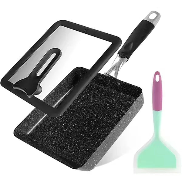 Padella Giapponese Tamagoyaki Antiaderente - Rettangolare per Omelette e Frittate