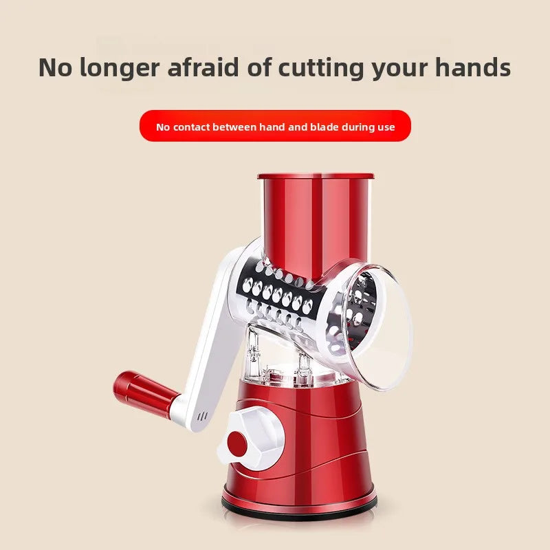 Tagliaverdure Multifunzione 3 in 1 - Grattugia Rotante Manuale a Manovella