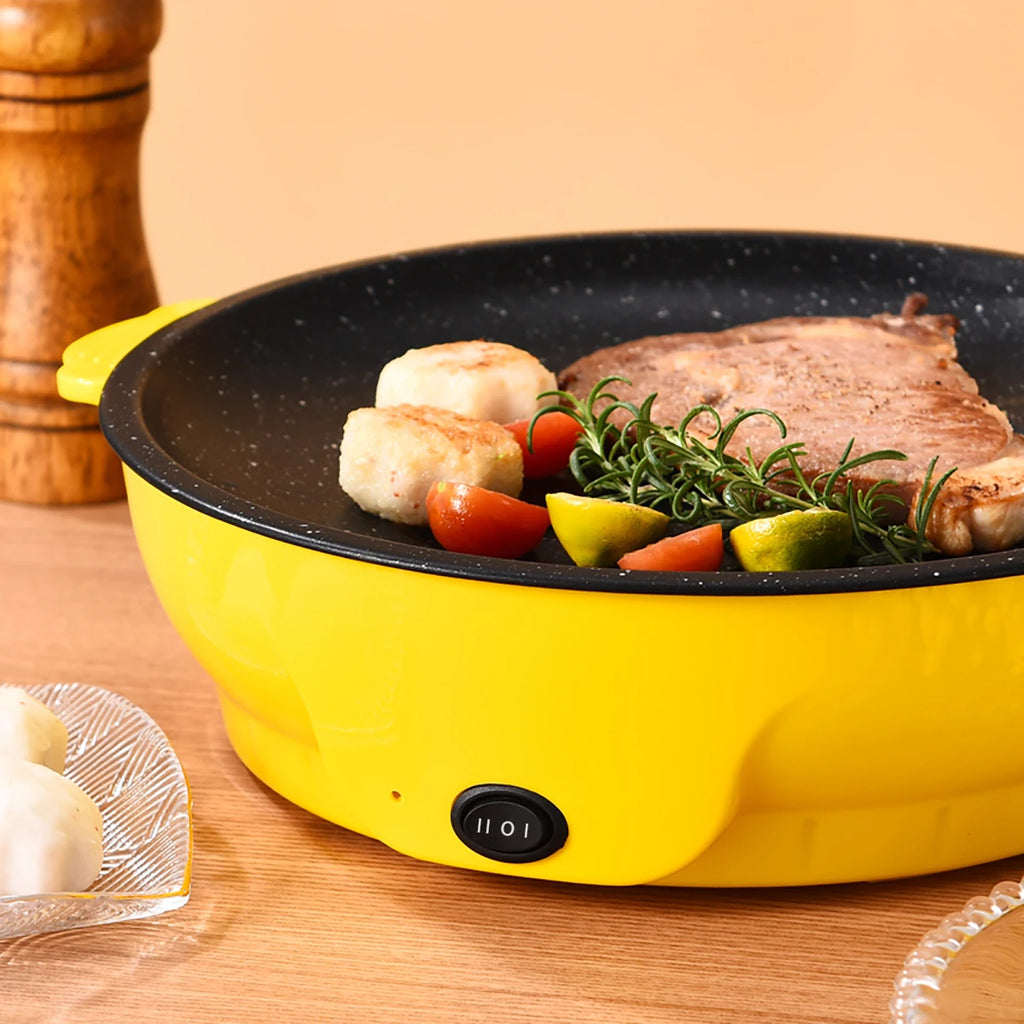 Piastra Elettrica Multifunzione 220V - Griglia Antiaderente per Barbecue e Cottura