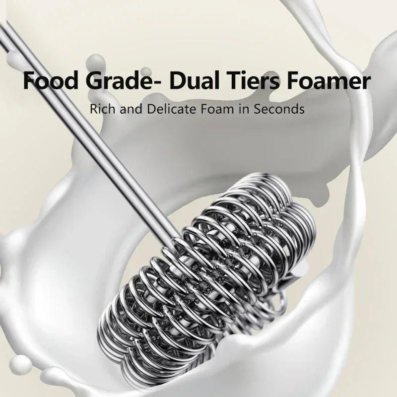 Montalatte Elettrico Cordless USB - 3 Velocità per Cappuccino e Caffè