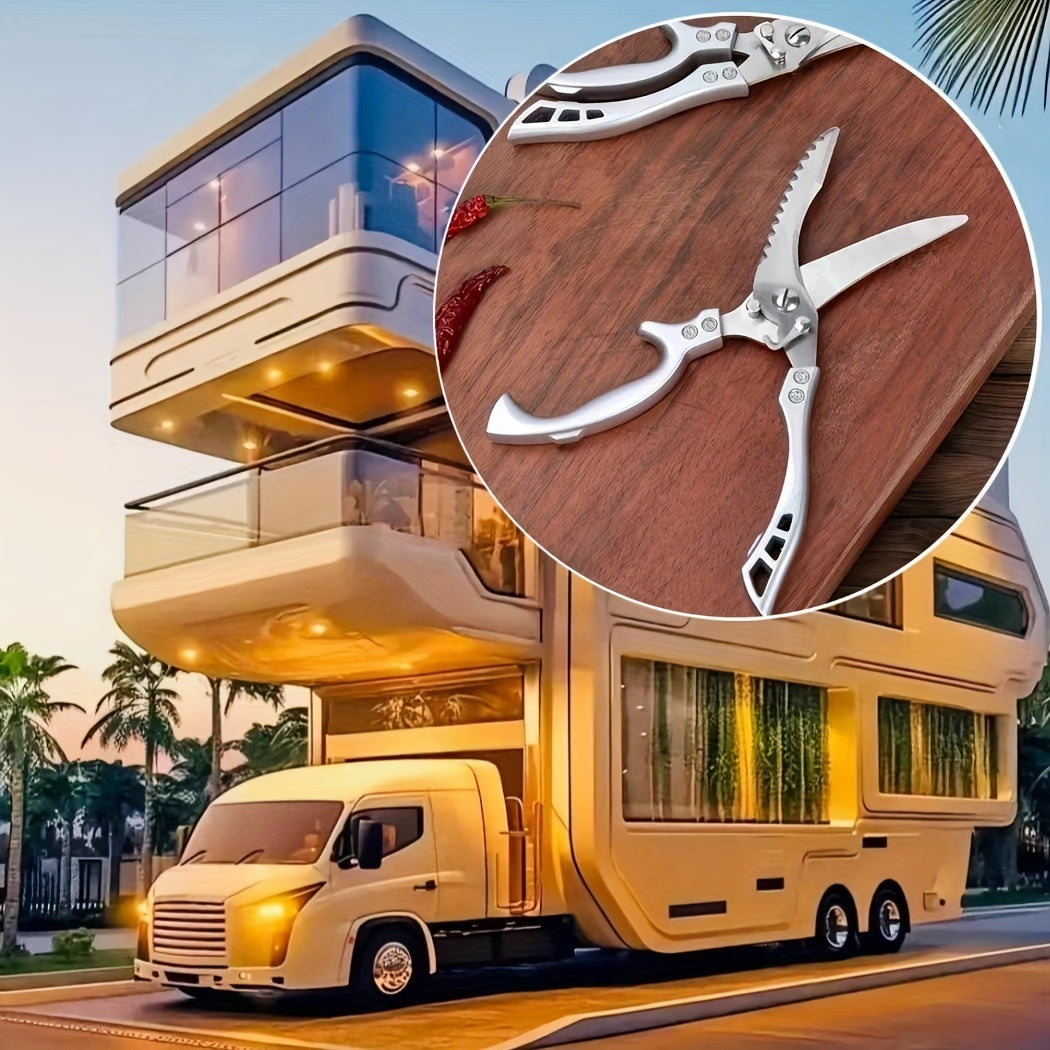 Forbici da Cucina Professionali in Acciaio Inox - Multiuso per Carne, Pollame e Verdure